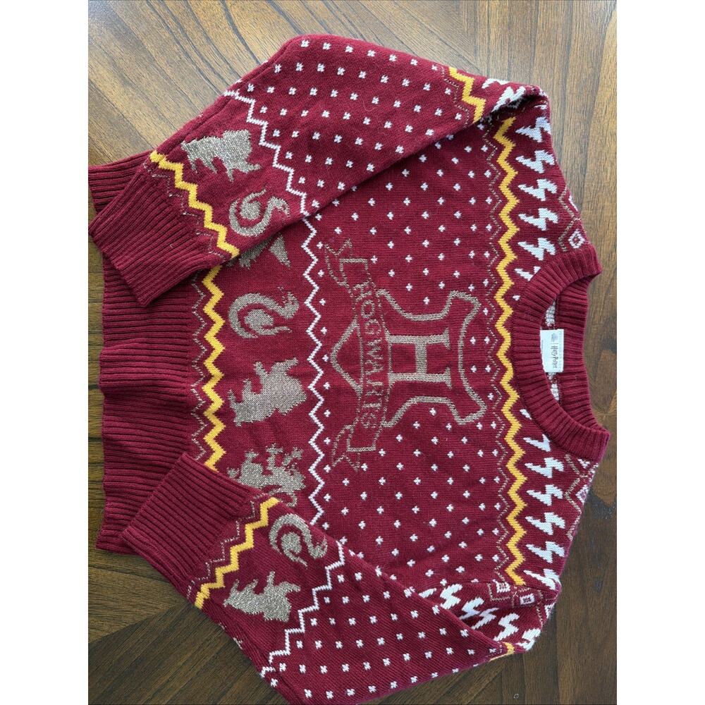 Wizarding World Harry Potter Boys Hogwarts Knit Sweater Size XS (4/5)